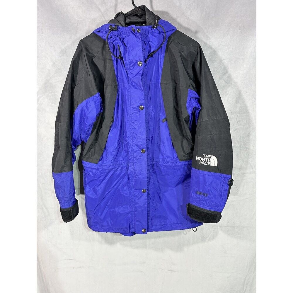 The North Face Size S Windbreaker Jacket Womens Vtg 90s Gore Tex black/ blue